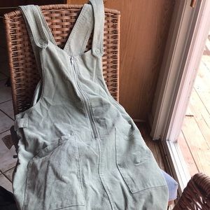 Corduroy mini dress mint green very pretty